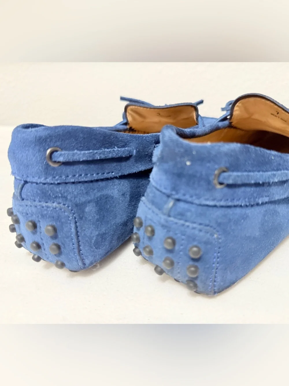 Tod’s Gommino Blue Suede Driving Loafers Men’s 7 Italy